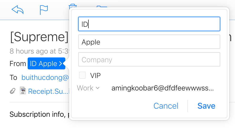 Phishing Email 1a