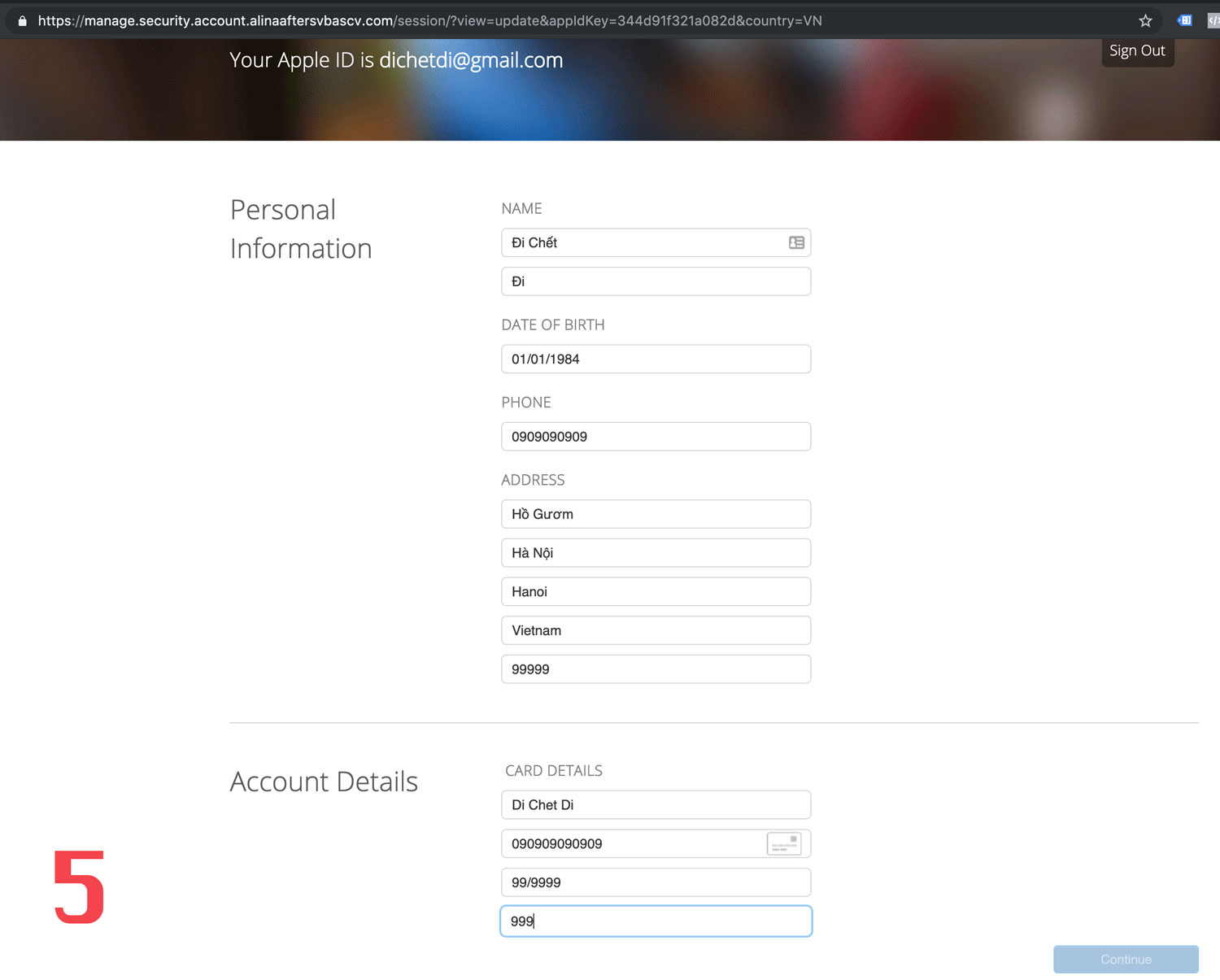 Phishing Email 5